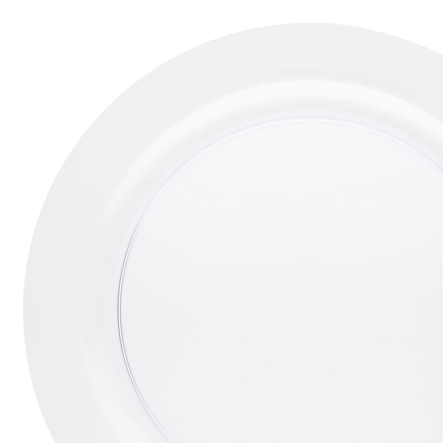 Clear Economy Round Plastic Buffet Plates (9")