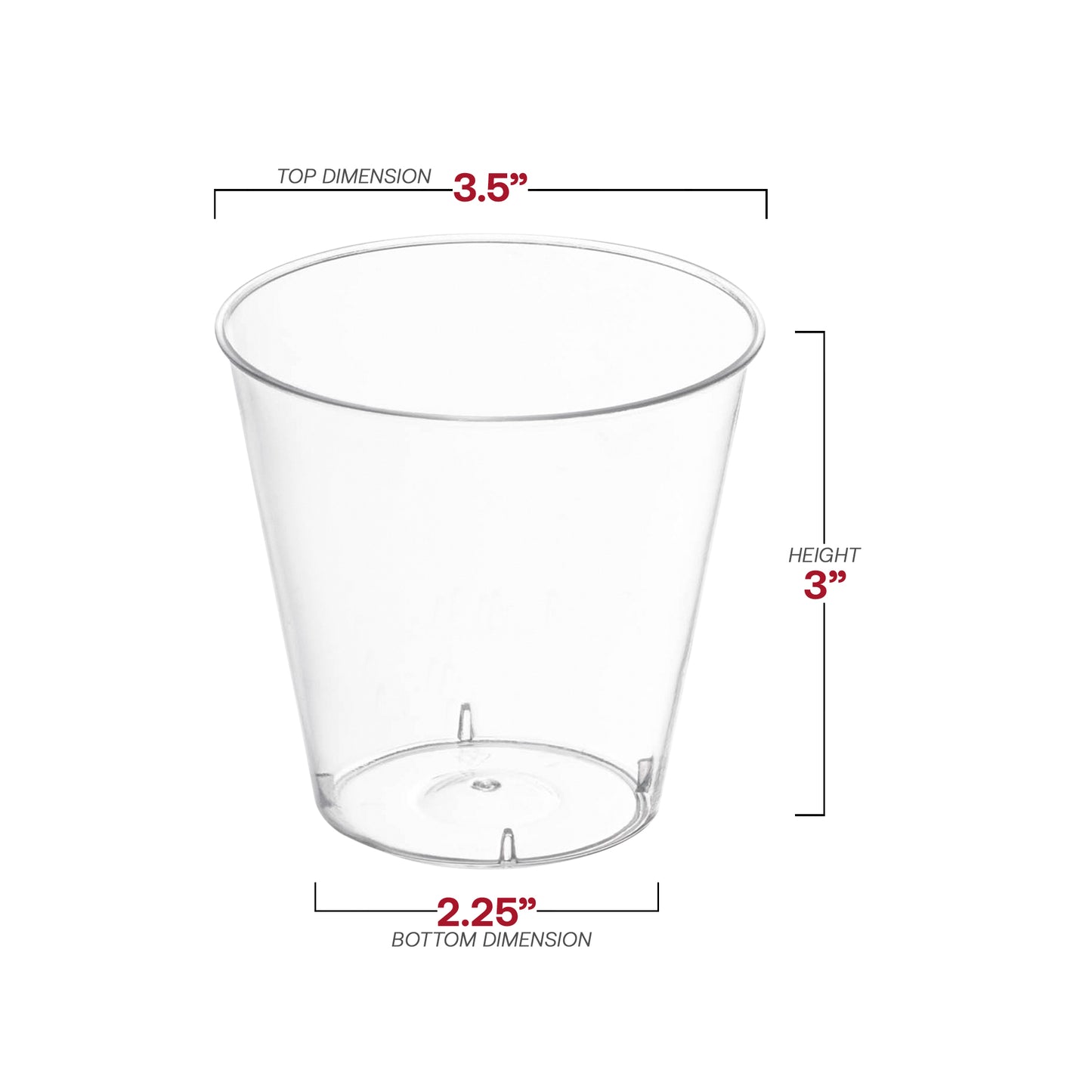 9 oz. Fancy Crystal Clear Disposable Plastic Party Cups