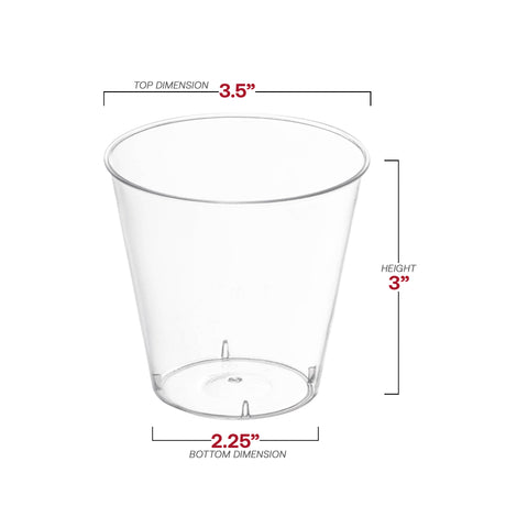 9 oz. Fancy Crystal Clear Disposable Plastic Party Cups