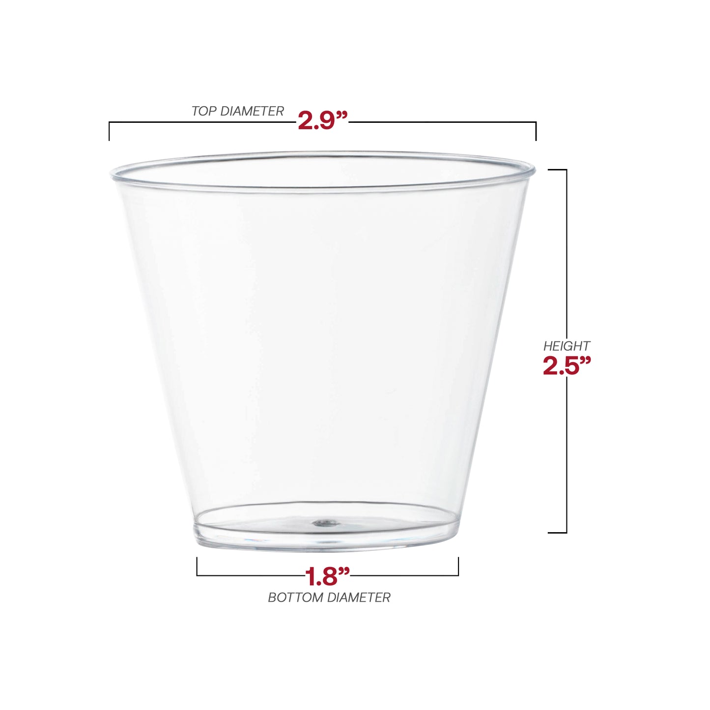 5 oz. Crystal Clear Disposable Plastic Party Cups