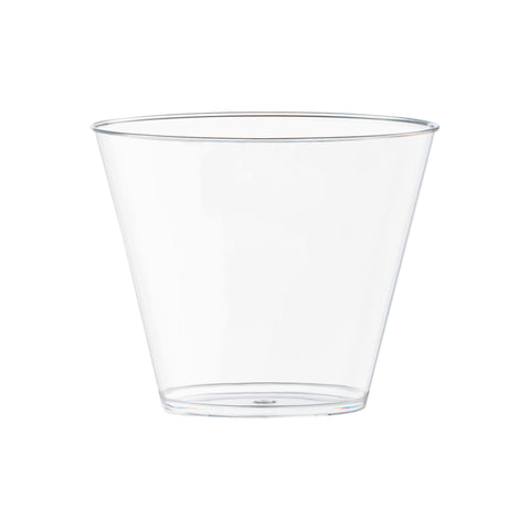 9 oz. Fancy Crystal Clear Disposable Plastic Party Cups