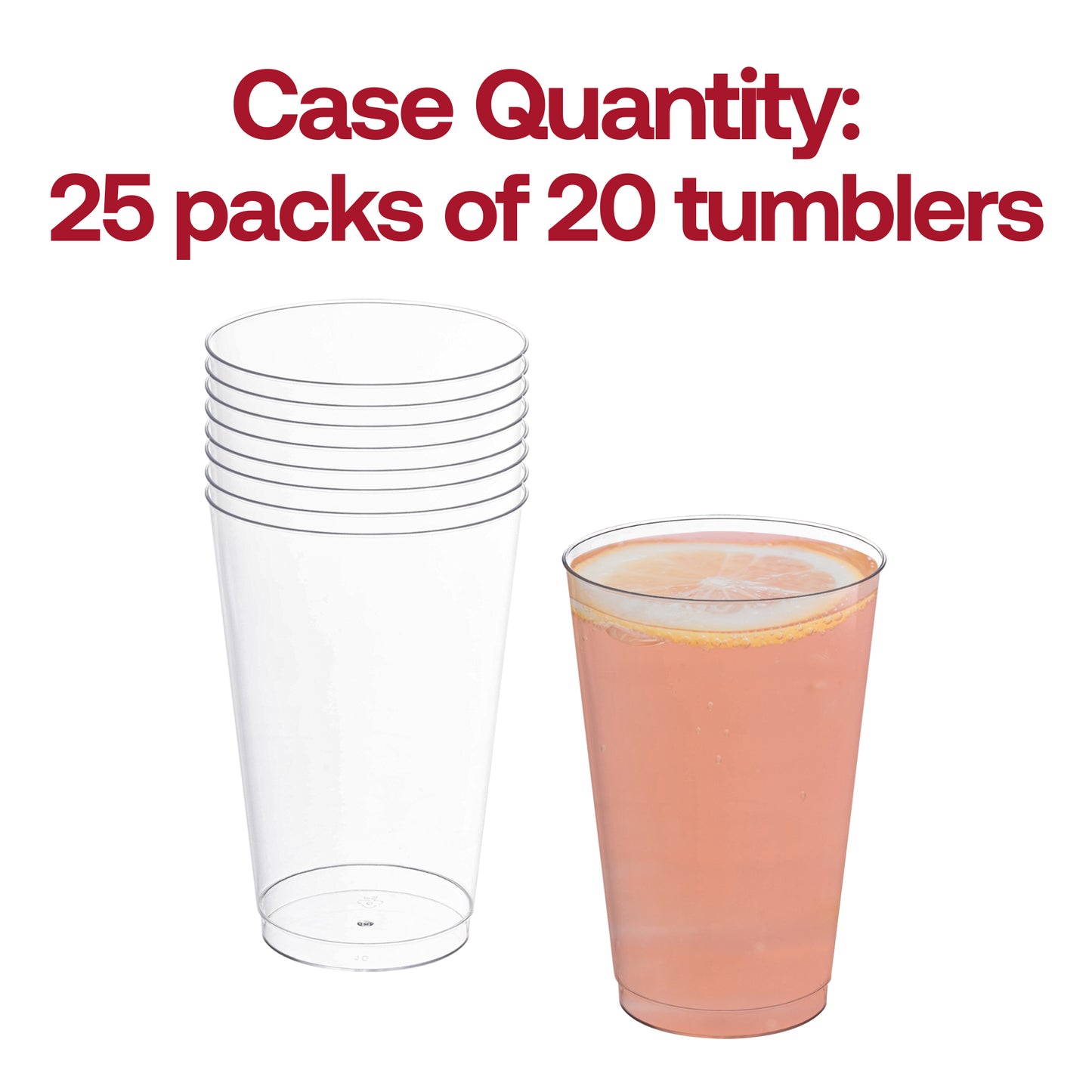 14 oz. Clear Disposable Plastic Tumblers