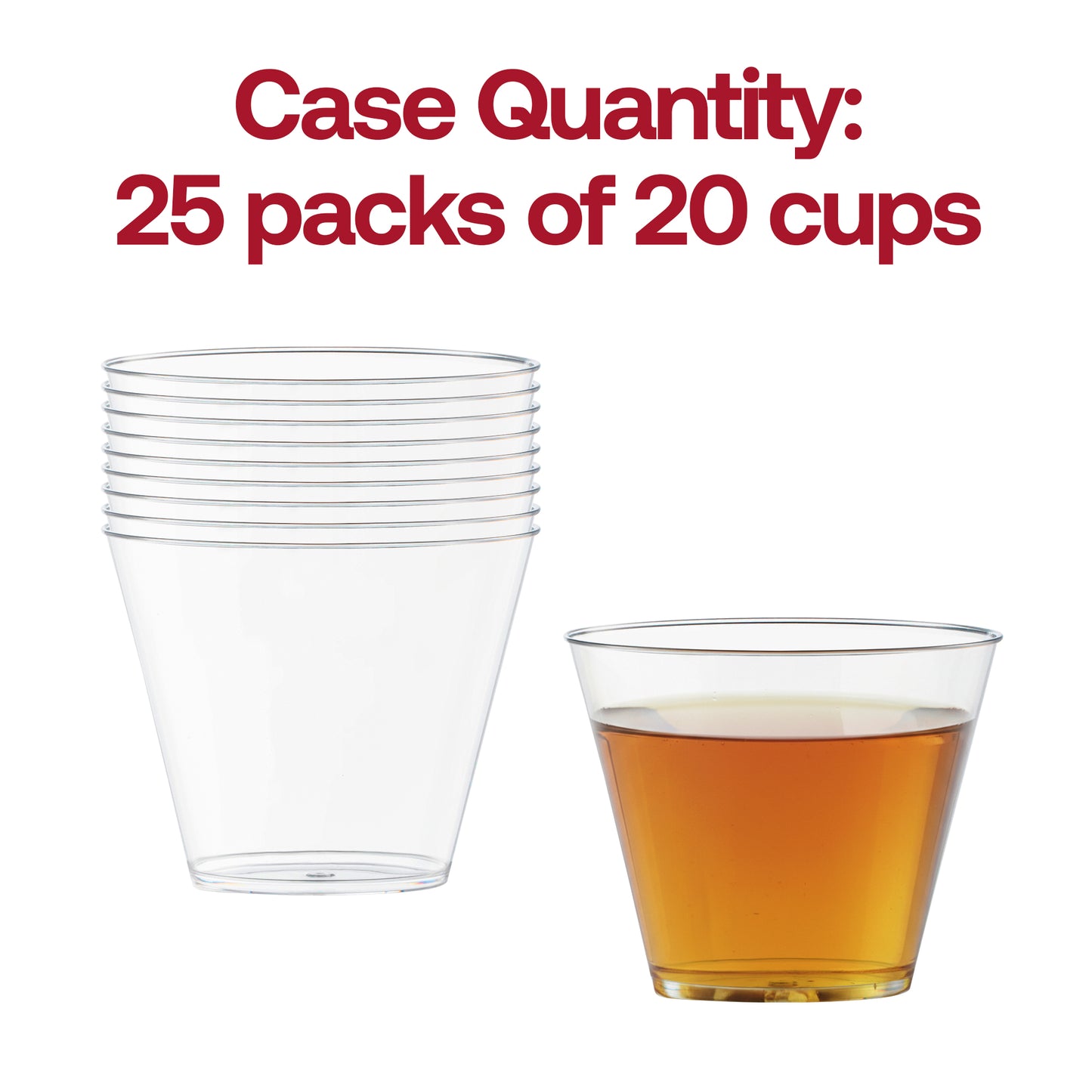 9 oz. Fancy Crystal Clear Disposable Plastic Party Cups