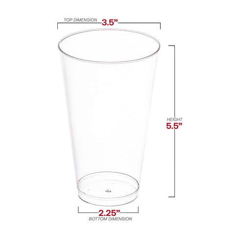 16 oz. Crystal Clear Tall Disposable Plastic Iced Tea Cups