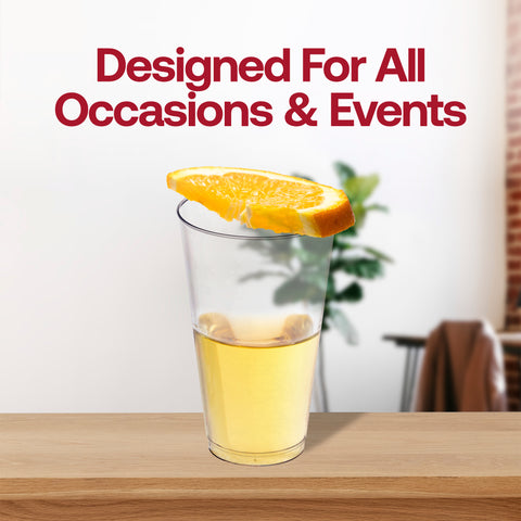 16 oz. Crystal Clear Tall Disposable Plastic Iced Tea Cups