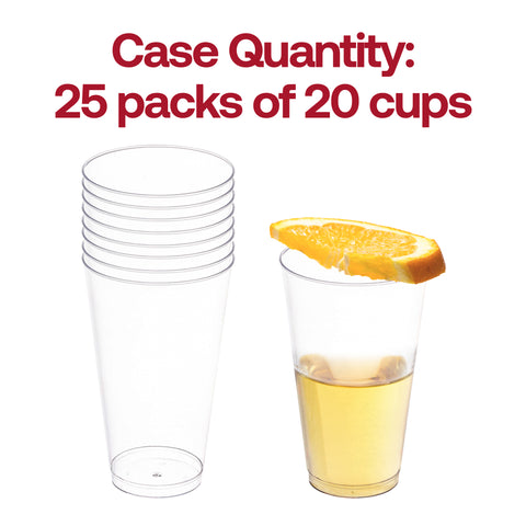 16 oz. Crystal Clear Tall Disposable Plastic Iced Tea Cups
