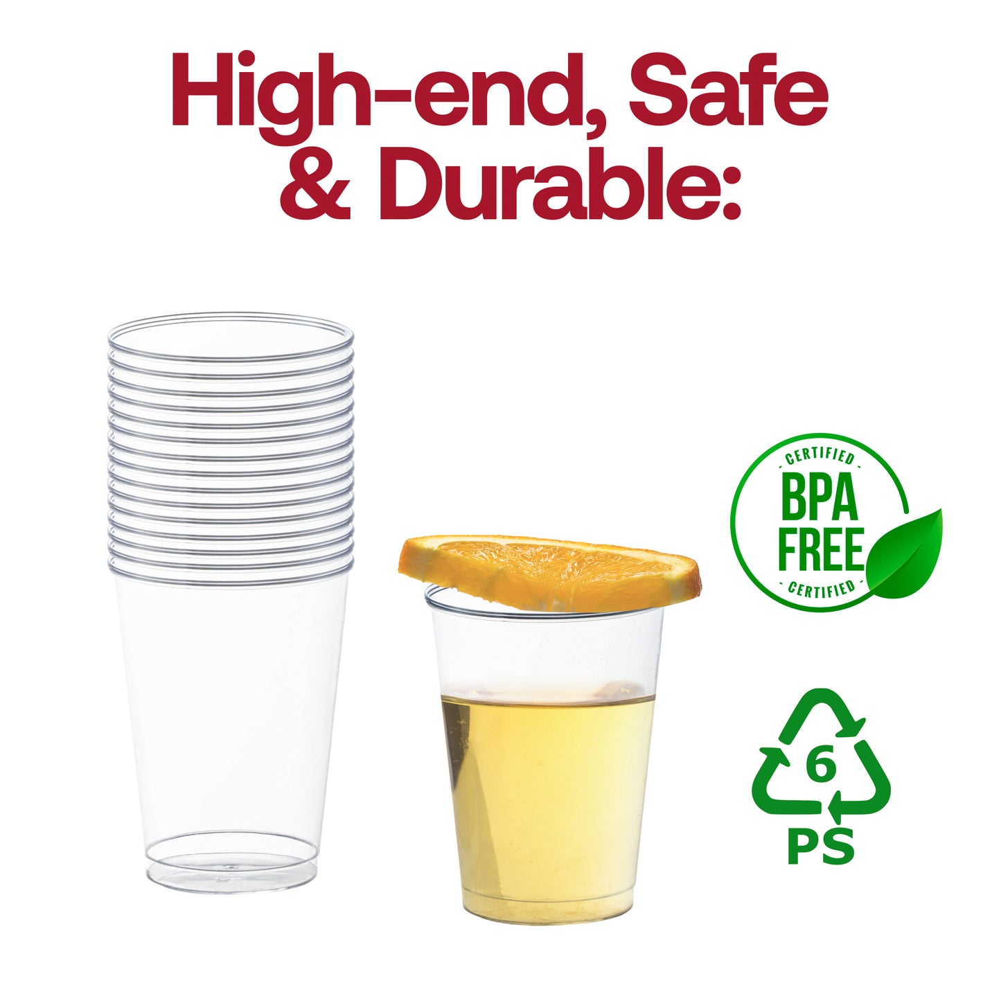 7 oz. Clear Round Disposable Plastic Cups