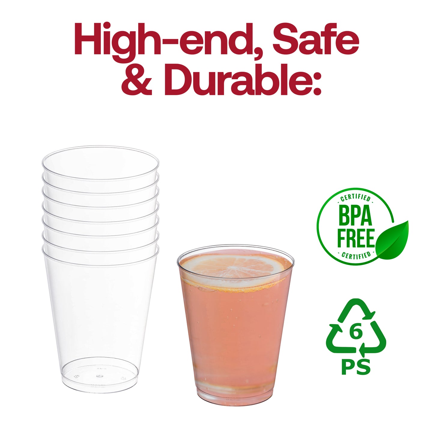 8 oz. Clear Round Disposable Cups