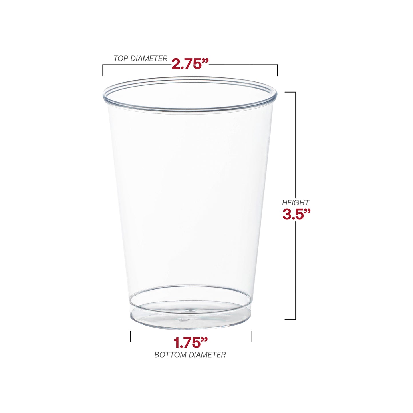 7 oz. Clear Round Disposable Plastic Cups