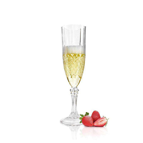 8 oz. Crystal Cut Disposable Plastic Champagne Flutes