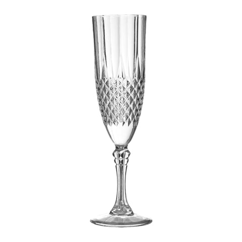 8 oz. Crystal Cut Disposable Plastic Champagne Flutes