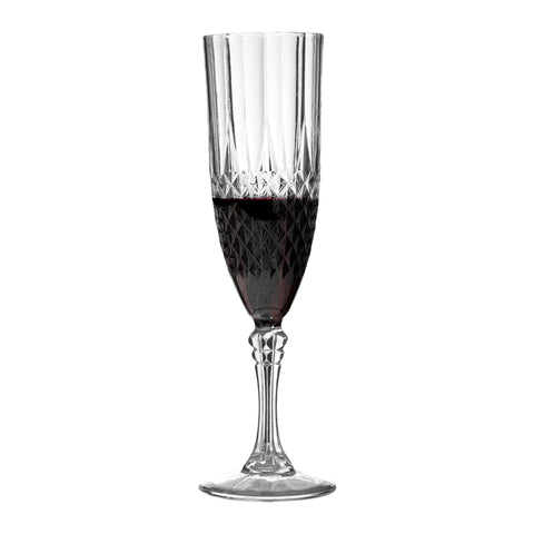 8 oz. Crystal Cut Disposable Plastic Champagne Flutes