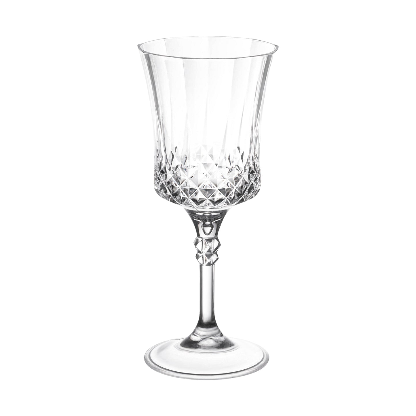11 oz. Clear Crystal Cut Disposable Plastic Wine Goblets
