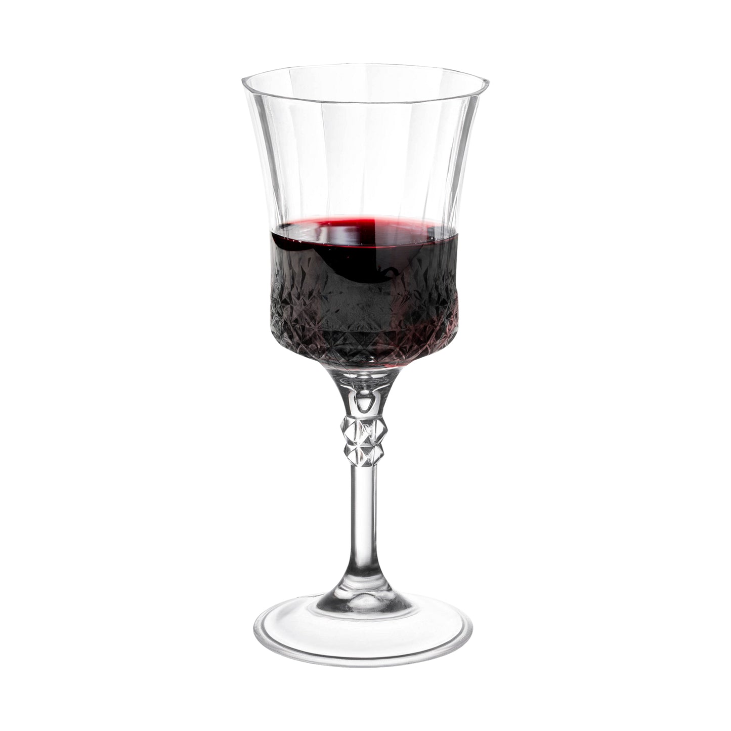 11 oz. Clear Crystal Cut Disposable Plastic Wine Goblets