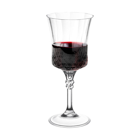 11 oz. Clear Crystal Cut Disposable Plastic Wine Goblets