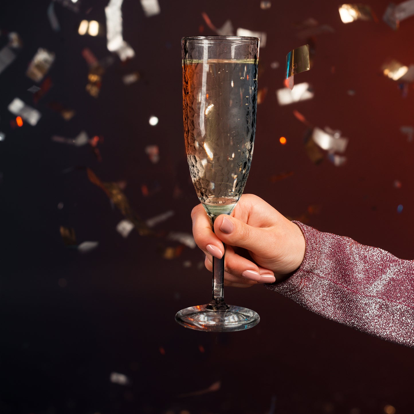 8 oz. Crystal Plastic Disposable Champagne Flutes