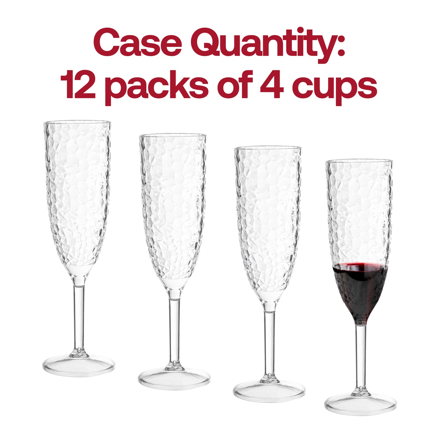 8 oz. Crystal Plastic Disposable Champagne Flutes