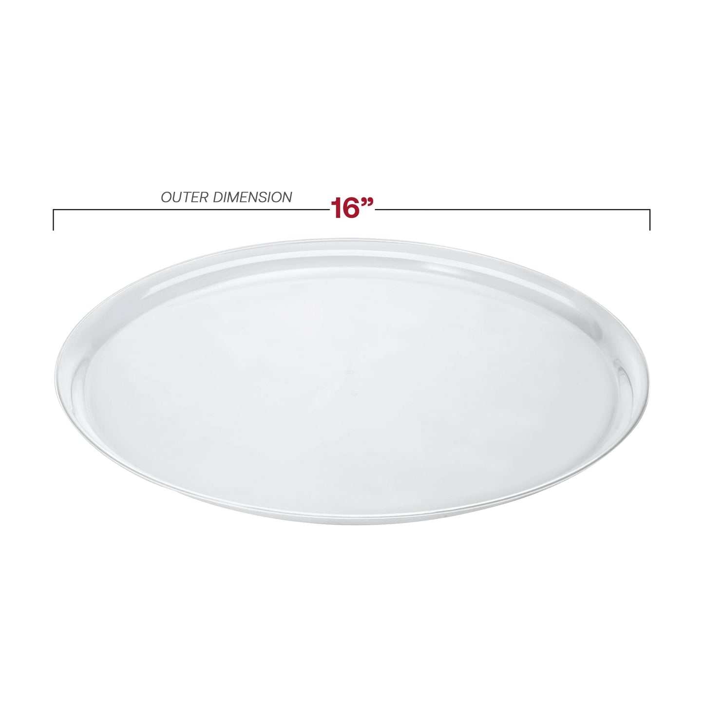 16" Clear Round Plastic Trays