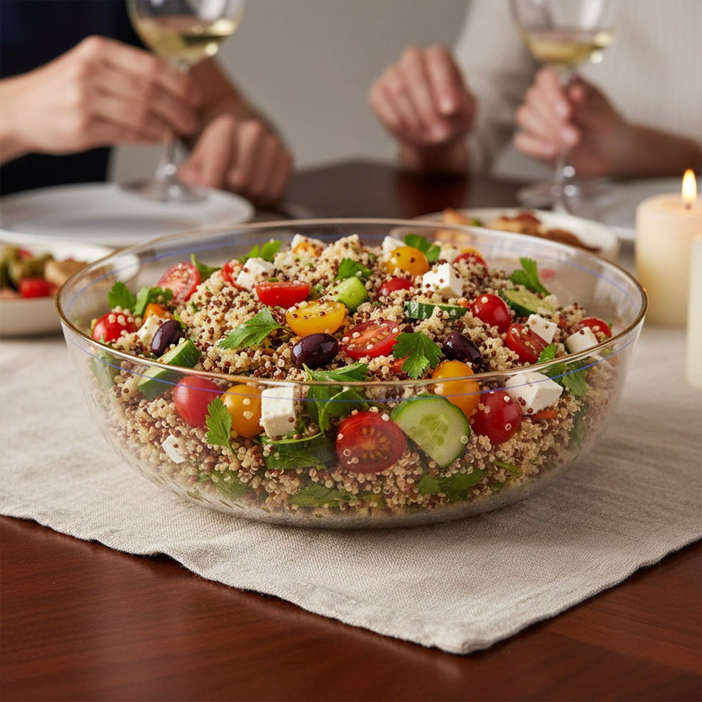 16 oz Clear with Gold Flat Plastic Soup Bowls