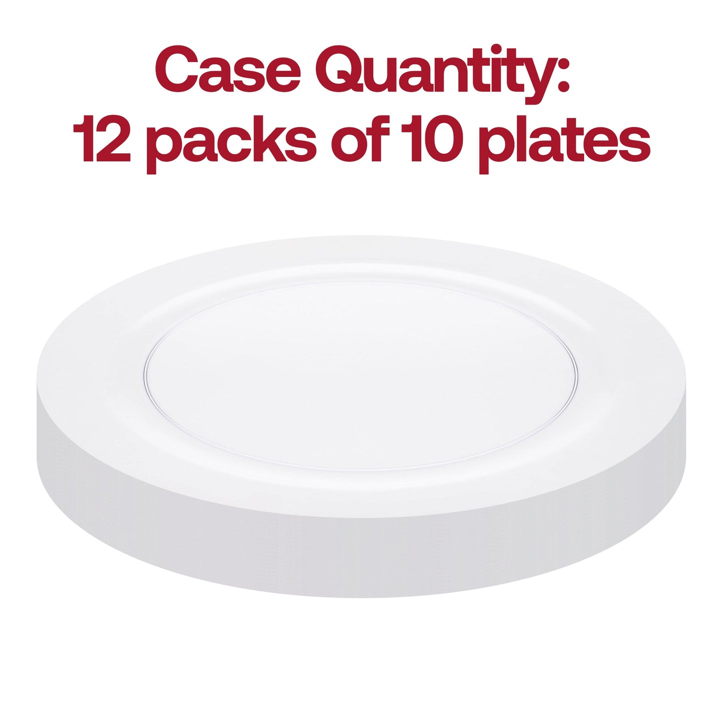 Clear Economy Round Plastic Buffet Plates (9")