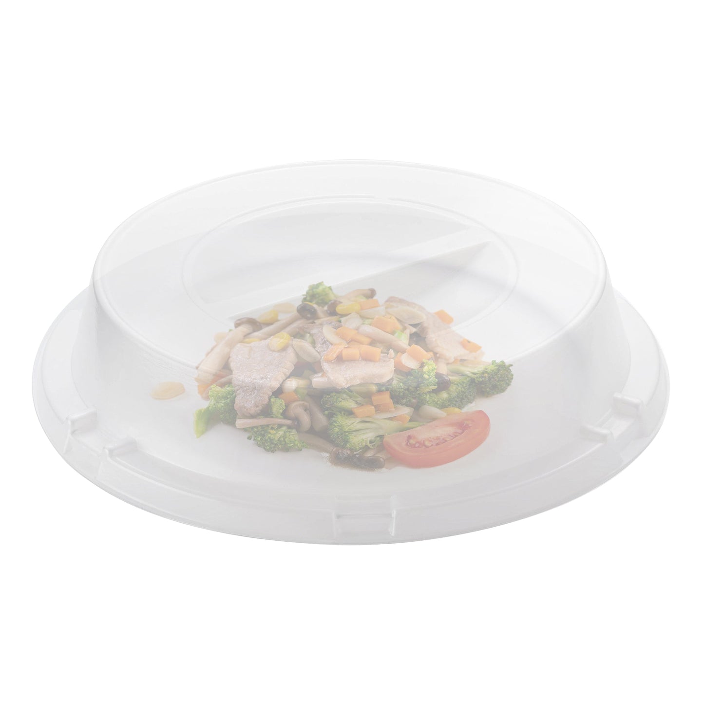 12" Clear Round Plastic Tray Lids