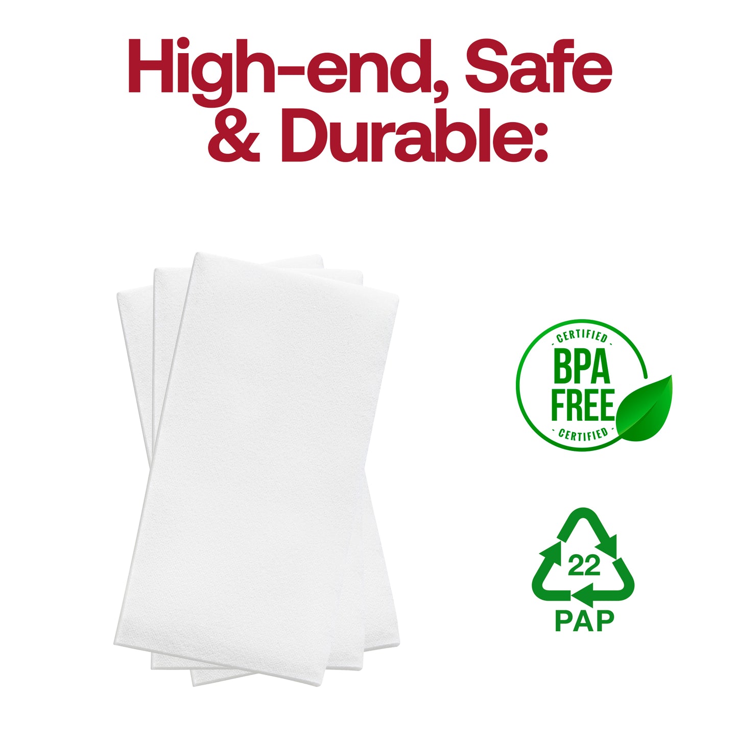 White Premium Linen-Like Paper Buffet Napkins