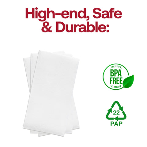 White Premium Linen-Like Paper Buffet Napkins