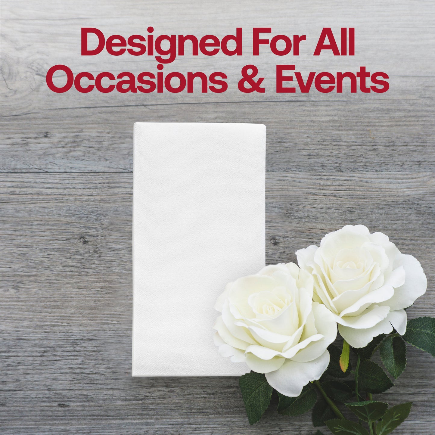 White Premium Linen-Like Paper Buffet Napkins