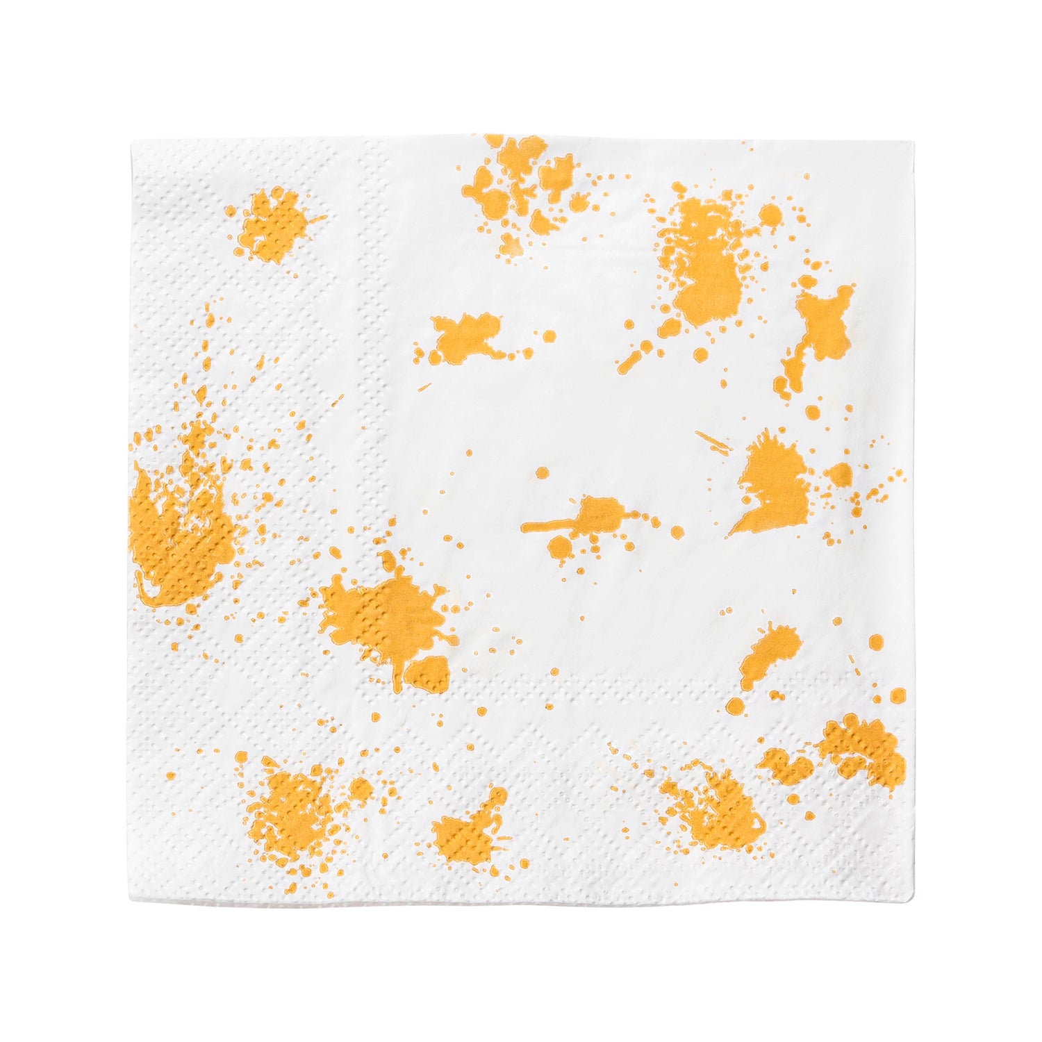White with Gold Paint Splatter Paper Beverage/Cocktail Napkins Main | The Kaya Collection