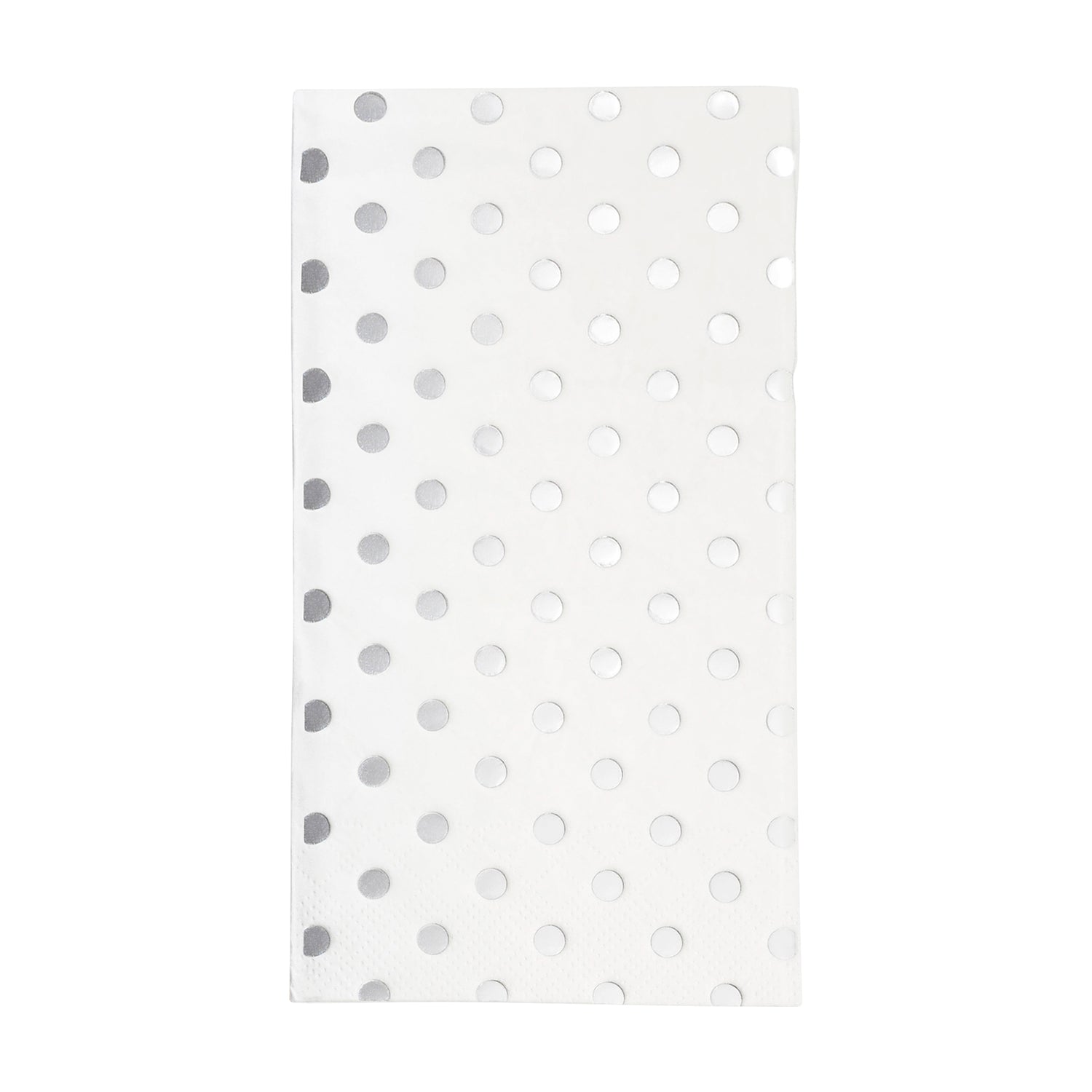 White with Silver Dots Paper Dinner Napkins Main | The Kaya Collection