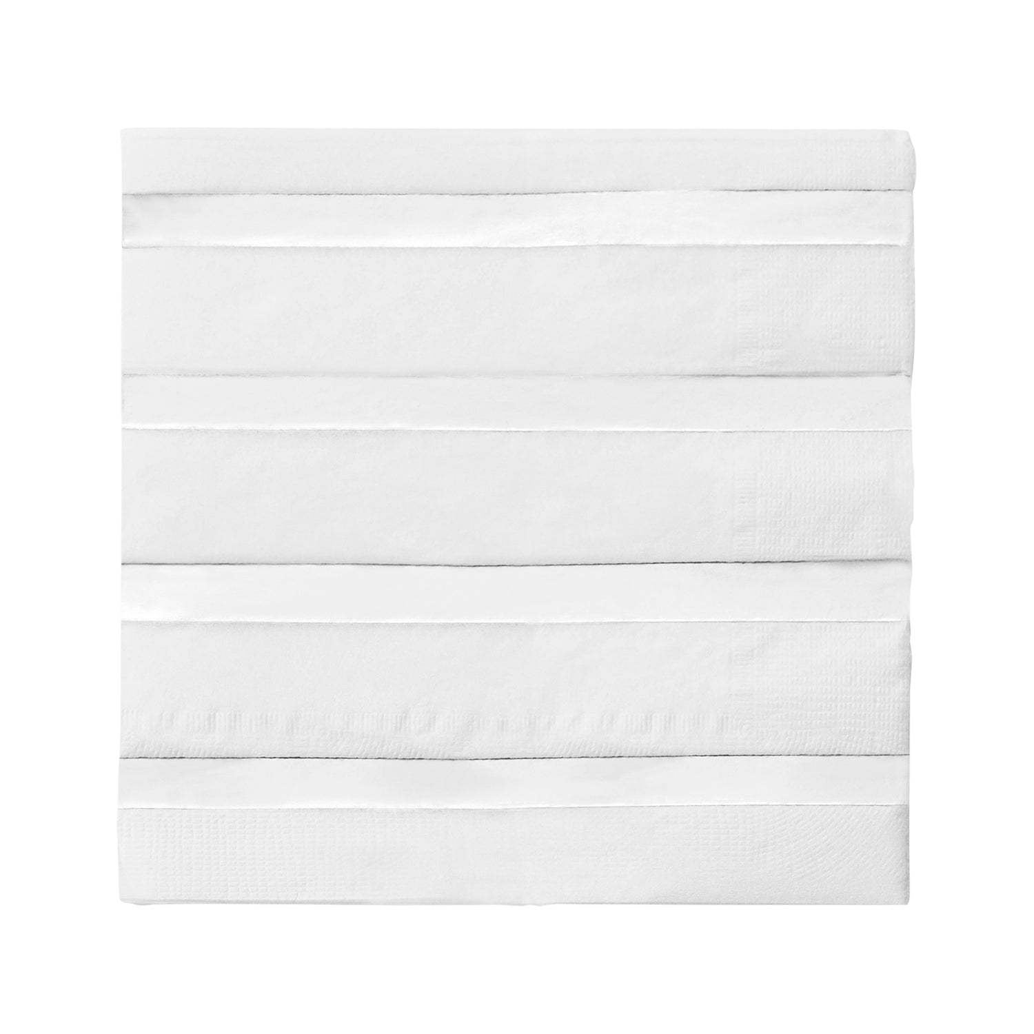 White with Silver Stripes Paper Beverage/Cocktail Napkins Main | The Kaya Collection