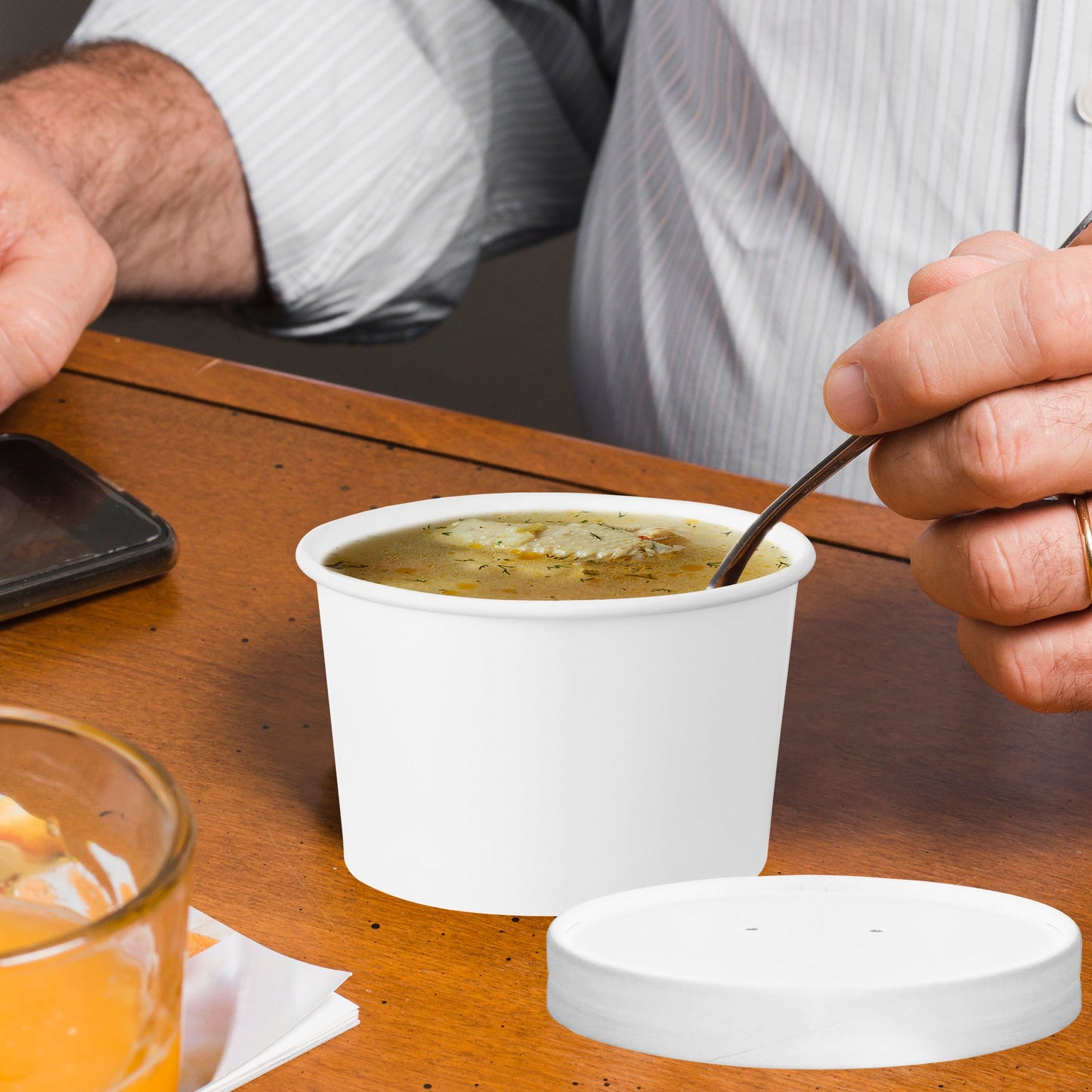 Paper Lids for Squat Paper Soup Cups