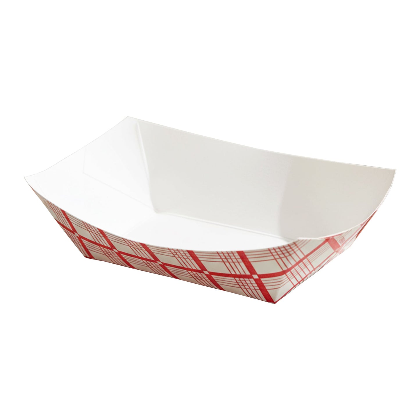 2 lb Red Plaid Paper Food Trays