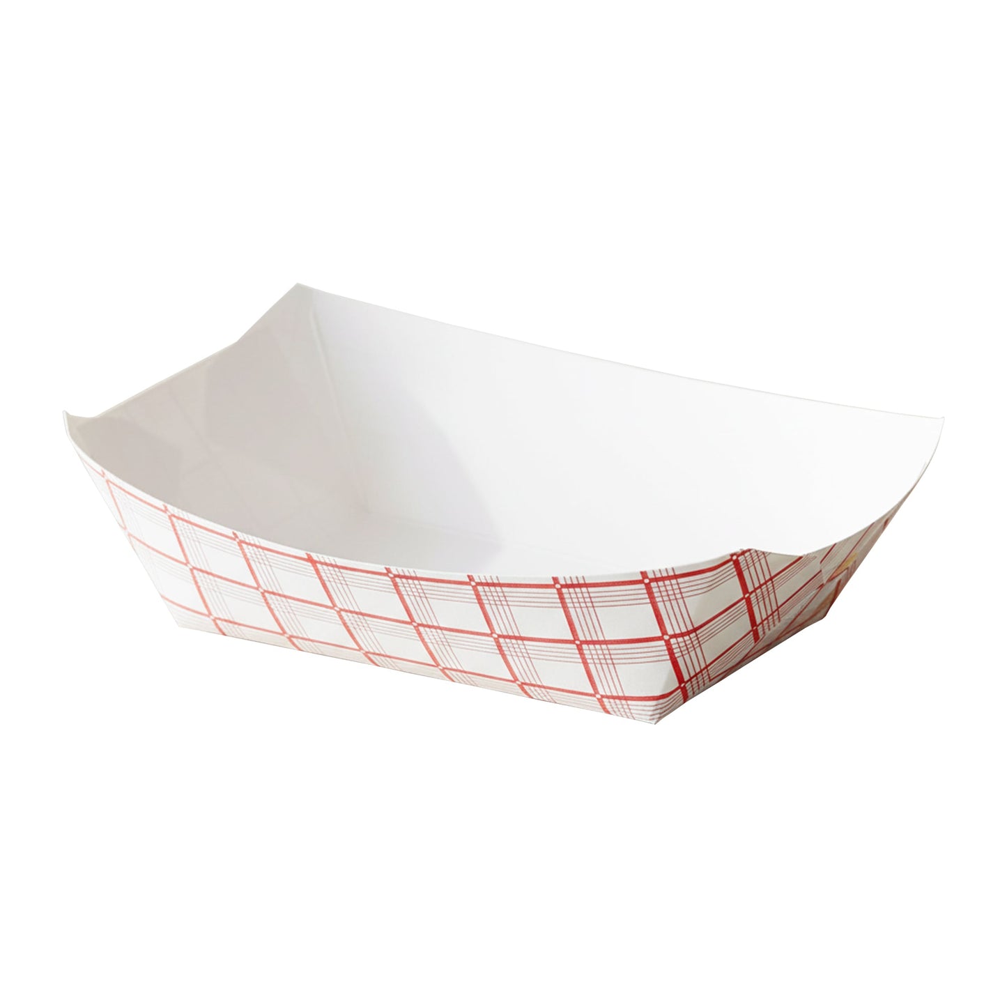 5 lb Red Plaid Paper Food Trays