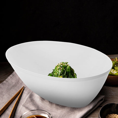 ½ Gallon White Oval Luau Bowl