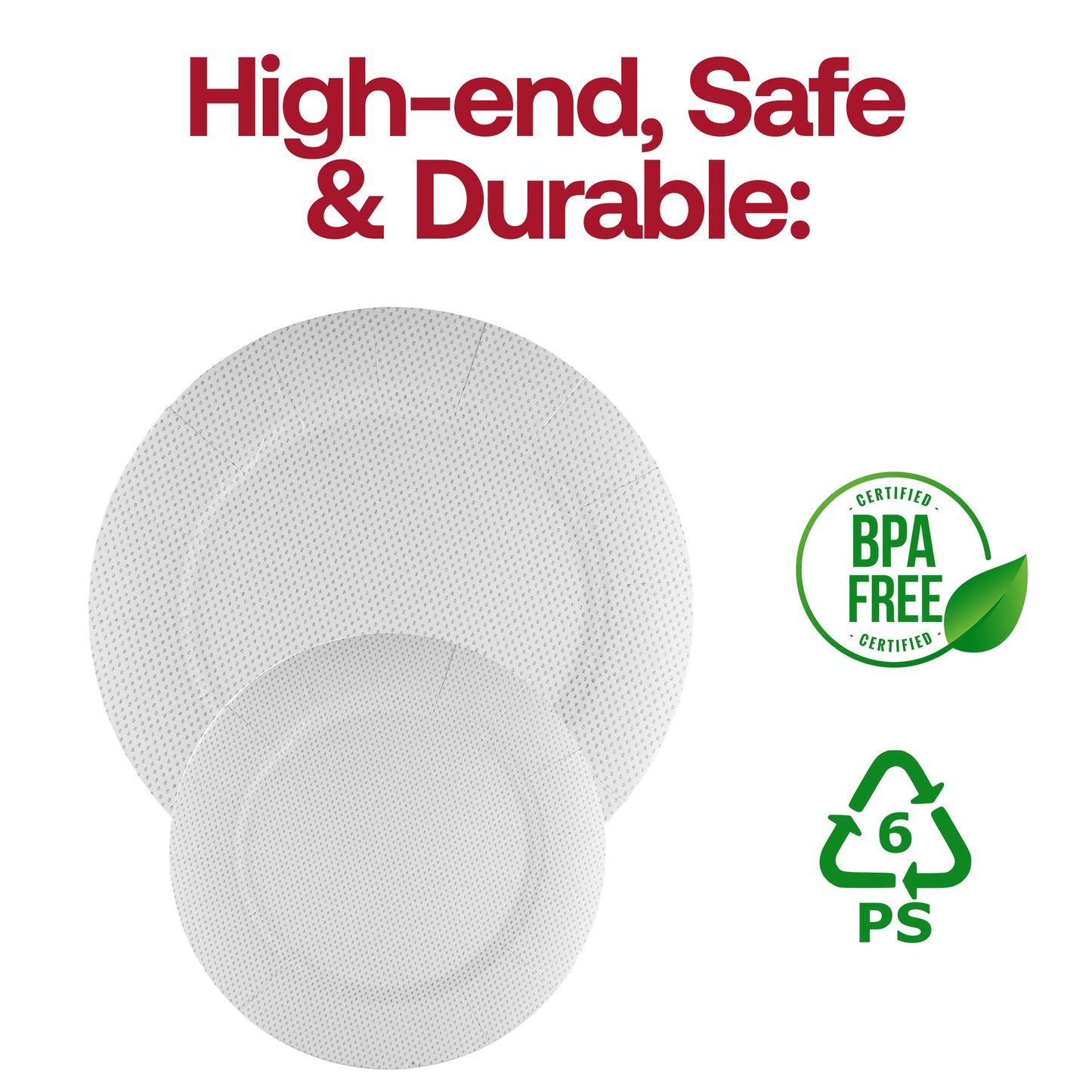 Glitz White Round Paper Charger Plates (13")