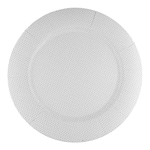 Glitz White Round Paper Charger Plates (13