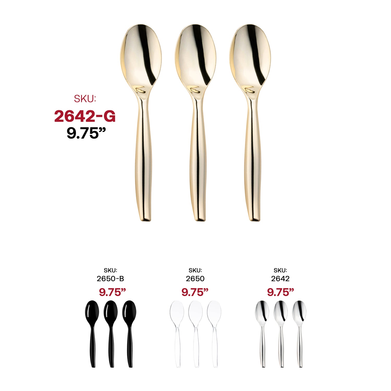 Plastic Serving Spoons Gold Large Spoons Kaya Collection โ The