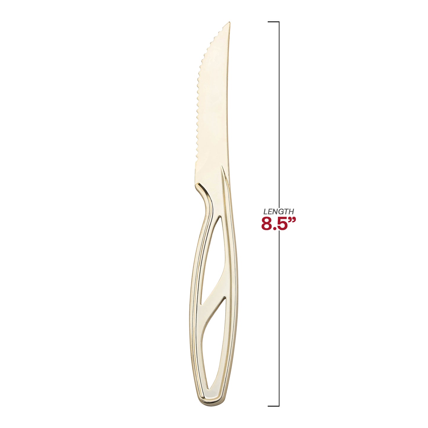Gold Plastic Disposable Steak Knives