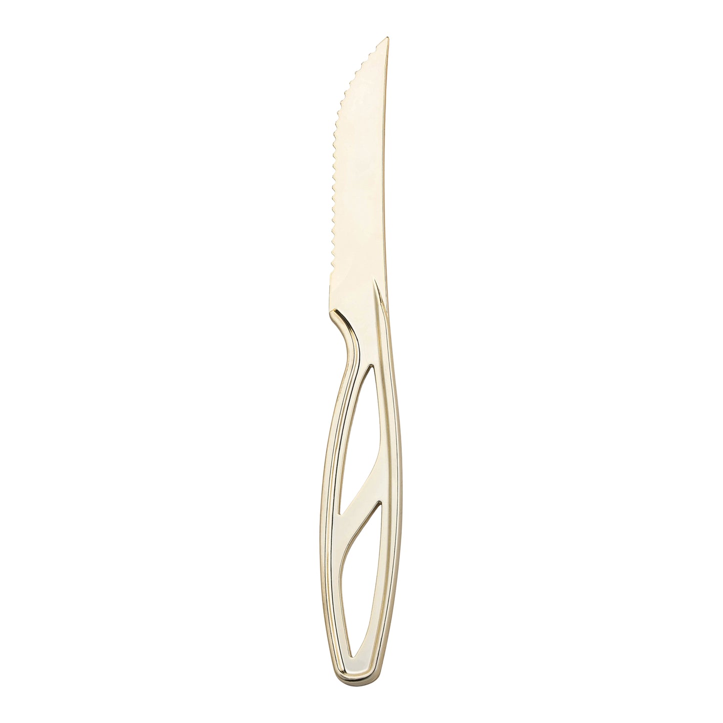 Gold Plastic Disposable Steak Knives