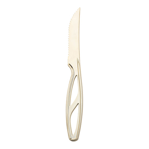 Gold Plastic Disposable Steak Knives