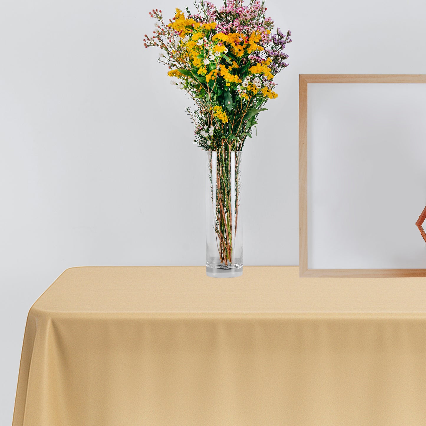 Gold Rectangular Plastic Tablecloths (54" x 108")
