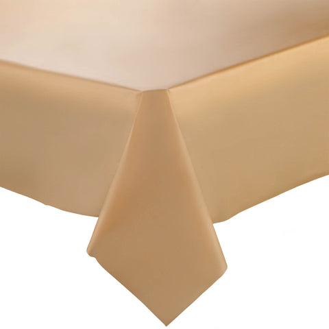 Gold Rectangular Plastic Tablecloths (54
