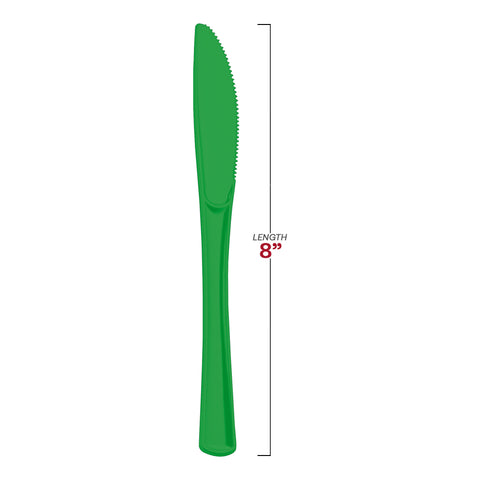 Green Disposable Plastic Party Knives
