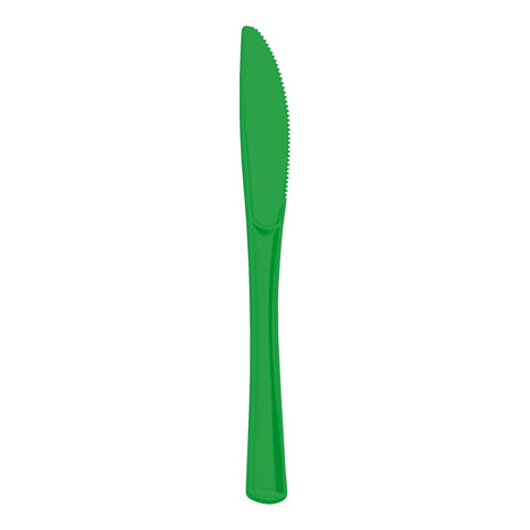 Green Disposable Plastic Party Knives