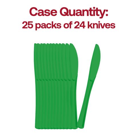 Green Disposable Plastic Party Knives