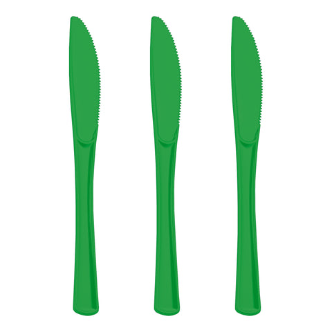 Green Disposable Plastic Party Knives