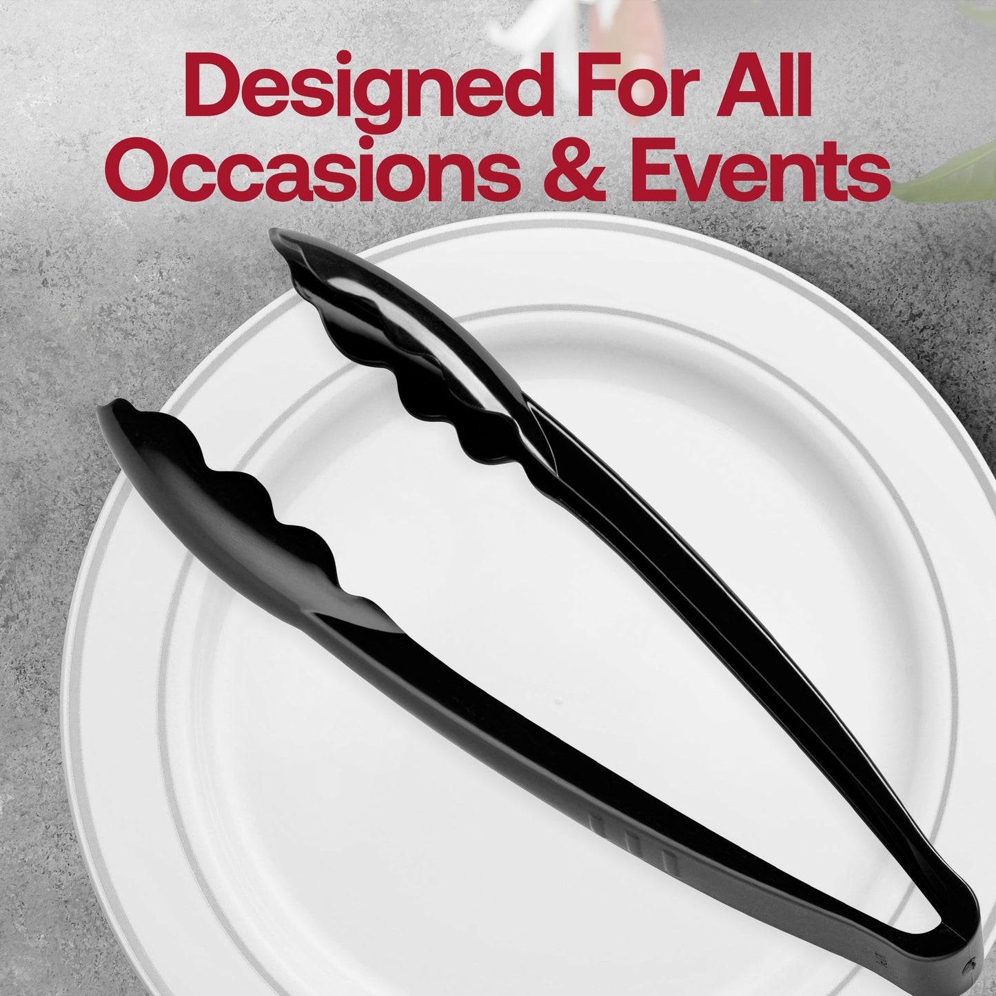 Heavyweight PP Food Serving Tongs
