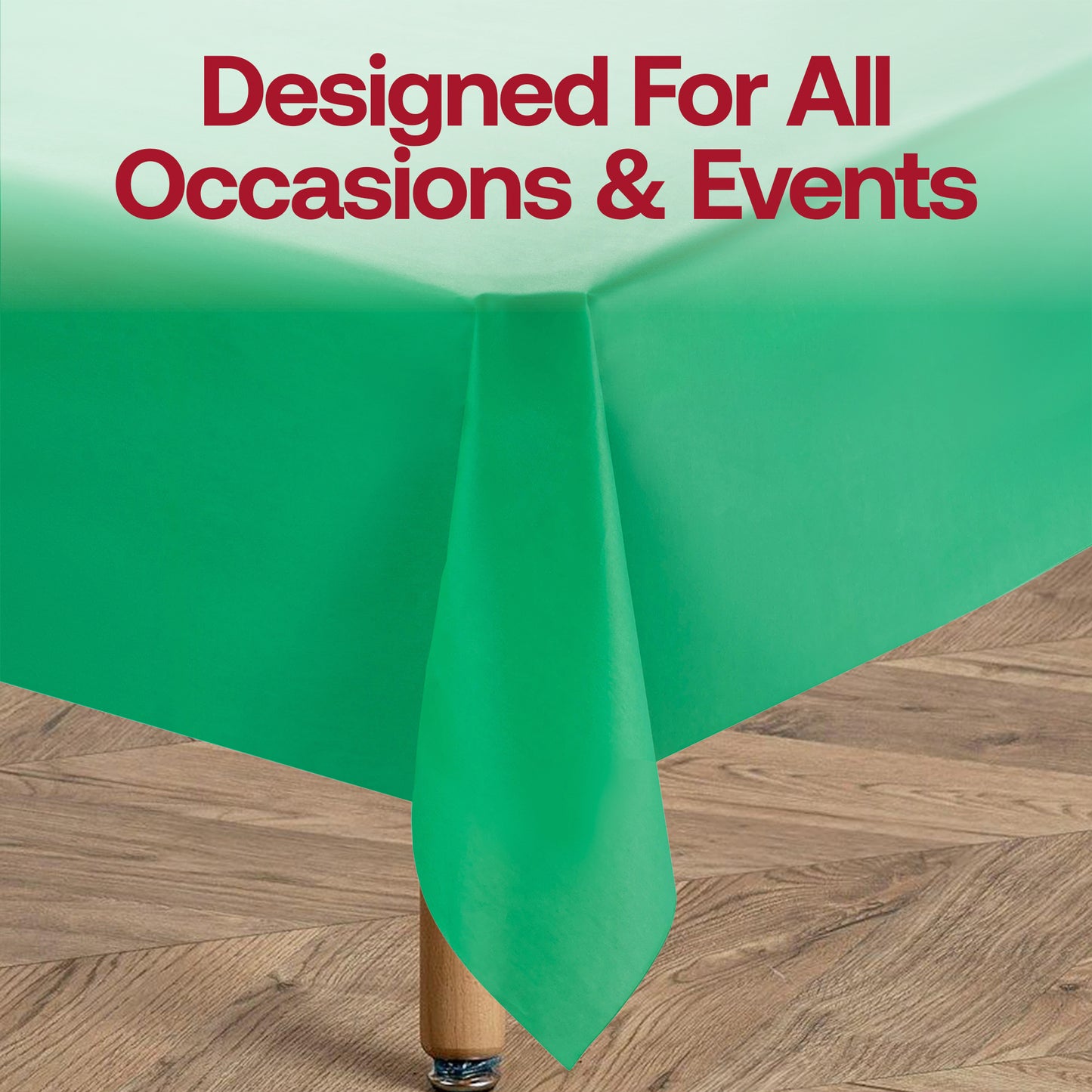 Hunter Green Rectangular Plastic Tablecloths (54" x 108")