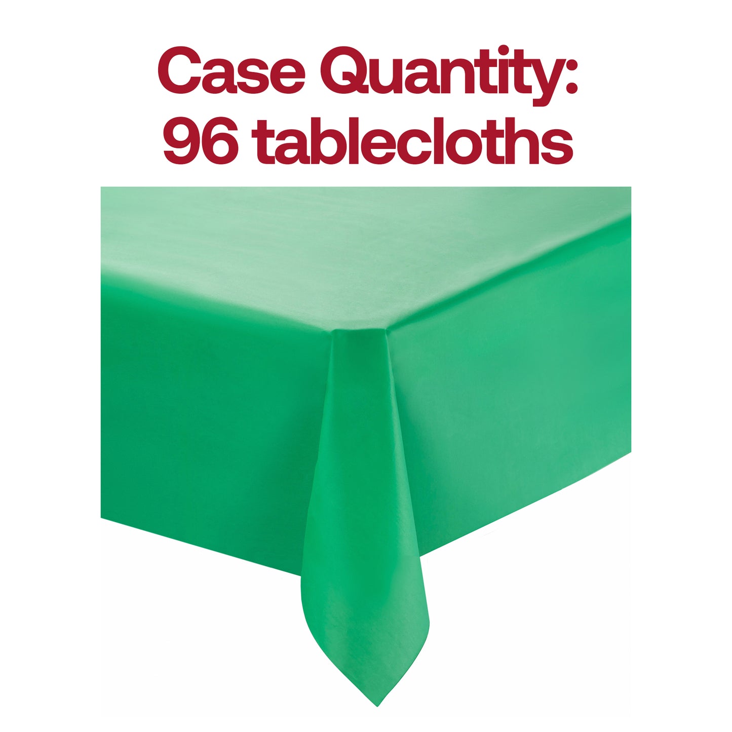Hunter Green Rectangular Plastic Tablecloths (54" x 108")